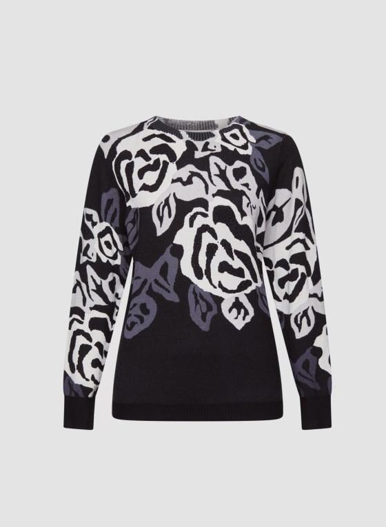 Rose Print Sweater