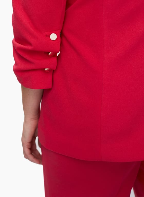 Gathered Sleeve Blazer