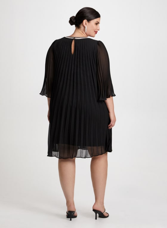 Joseph Ribkoff - Rhinestone Trim Chiffon Dress