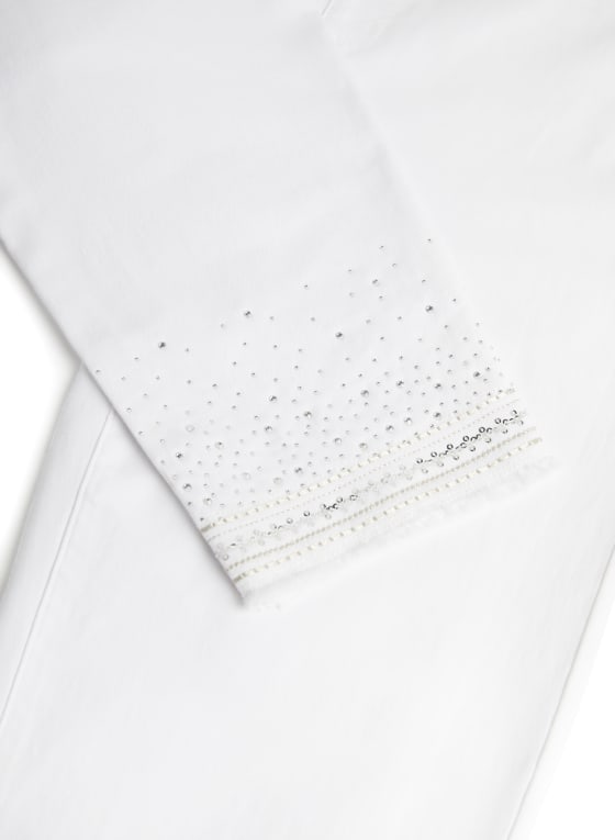 Pull-On Slim Leg Embellished Jeans