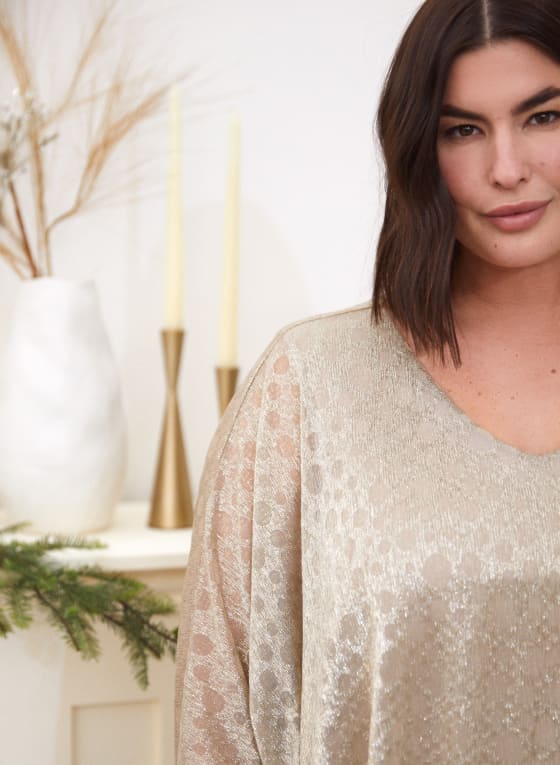 Asymmetric Shimmer Blouse