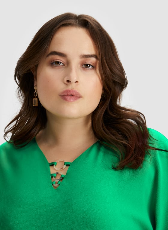 Cascading Sleeve Poncho Blouse