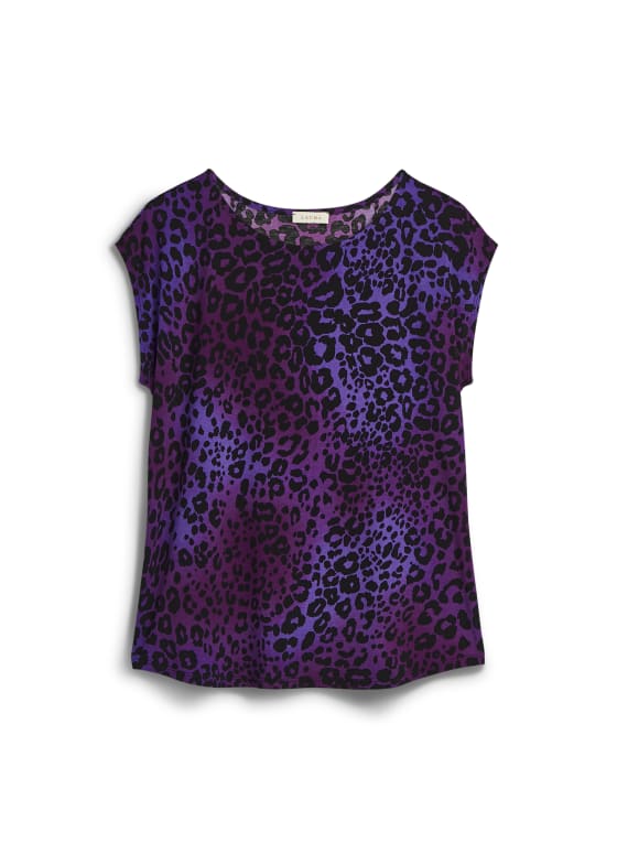 Leopard Print Cap Sleeve Top