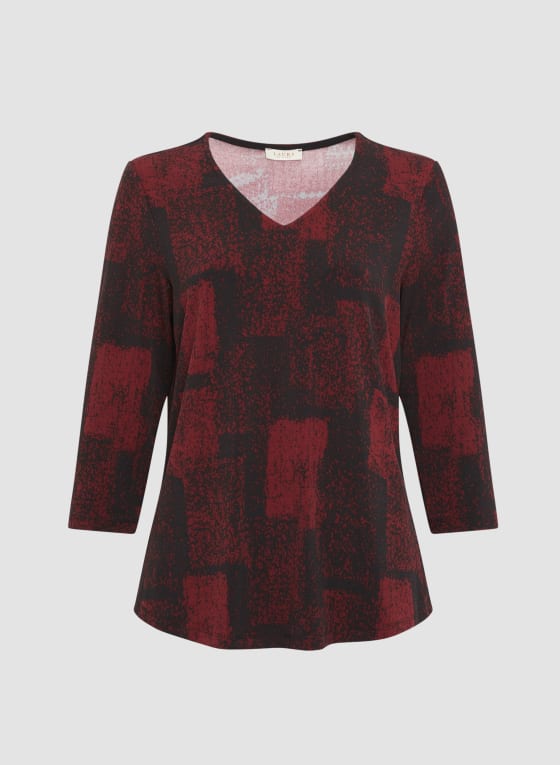 Abstract Geometric Print Top