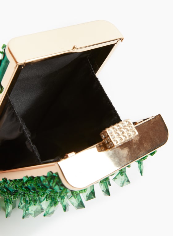 Bead & Sequin Detail Box Clutch