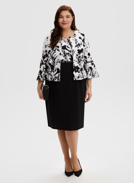 Floral Print Jacket & Dress Set