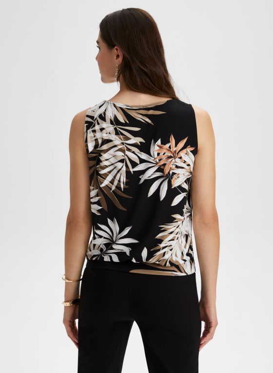 Fern Leaf Print Sleeveless Top