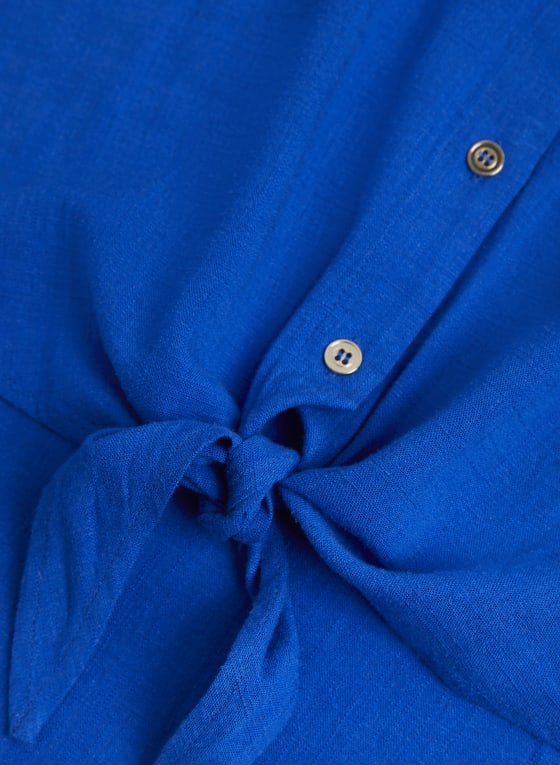 Tie Hem Linen Shirt