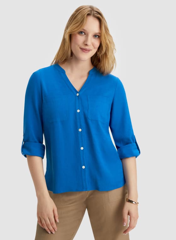 Button Front Blouse