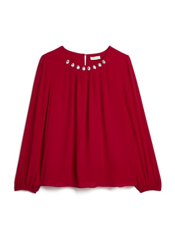 Rhinestone Detail Blouse