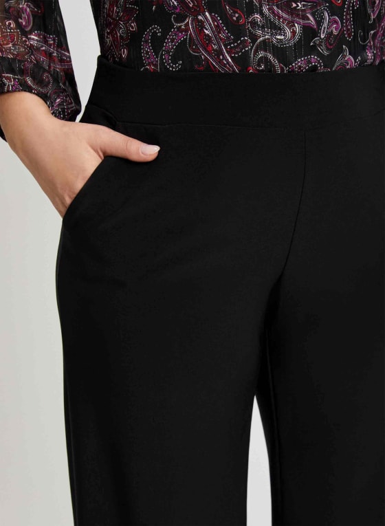 Wide Leg Pull-On Pants