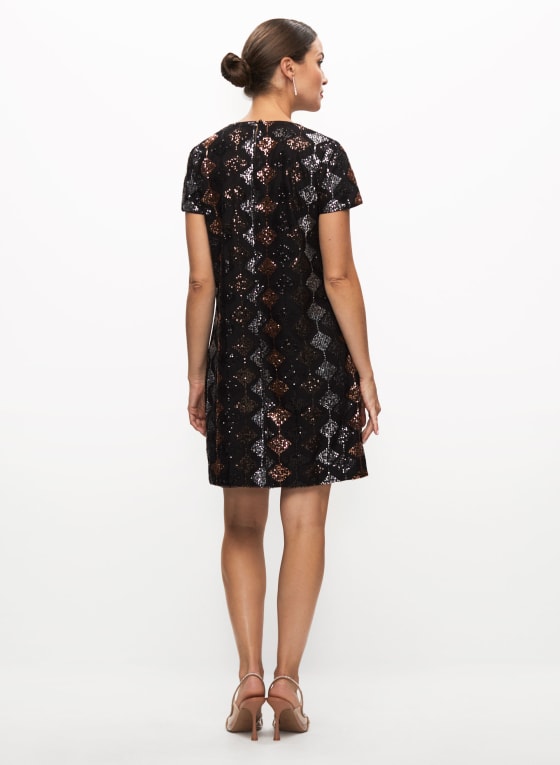 Diamond Motif Sequin Dress