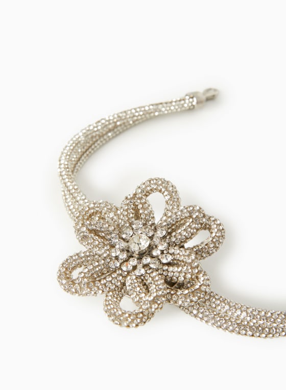 Crystal Floral Choker Necklace