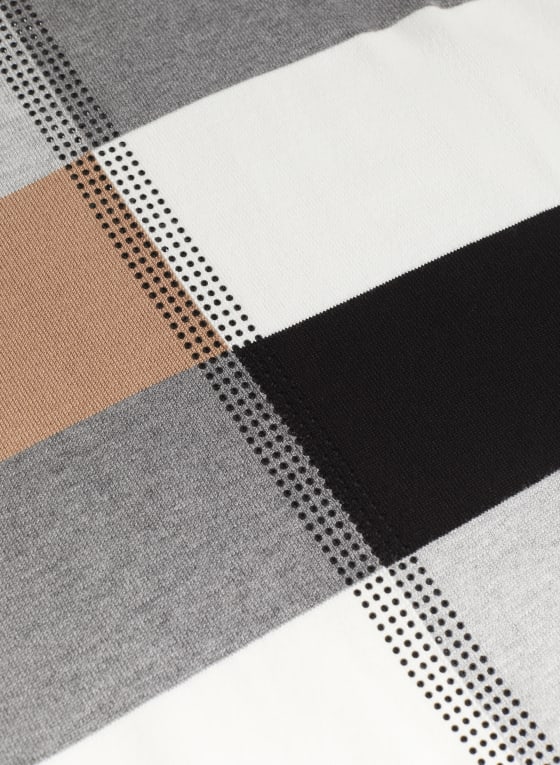 Rhinestone Trim Colour Block Sweater