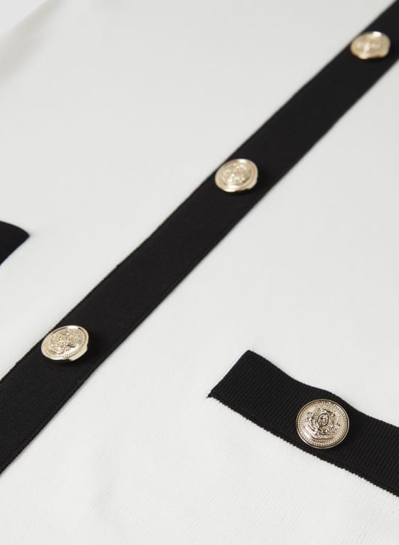 Decorative Button Sweater