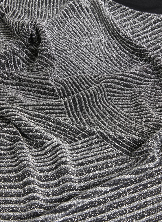 Curved Line Print Top