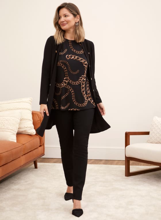 Chain Print Sleeveless Top