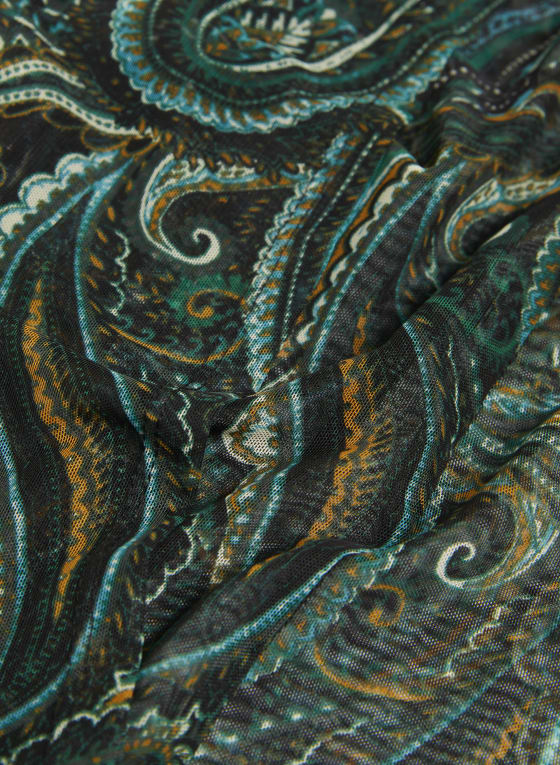 Paisley Print Open Front Top