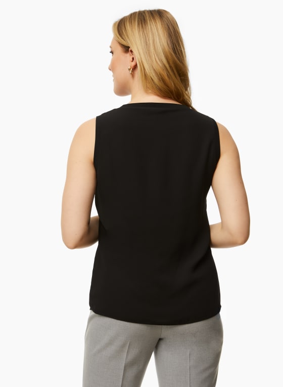 Sleeveless Crepe Blouse