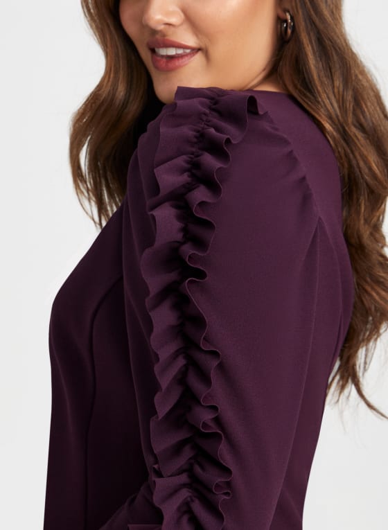 Voluminous Ruffle Sleeve Top