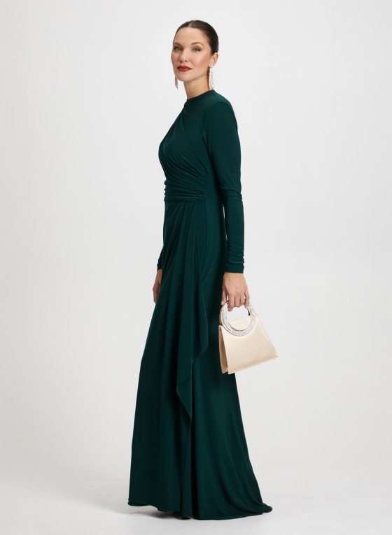 High Neck Ruffle Dress