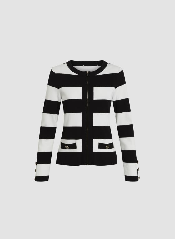 Stripe Print Cardigan