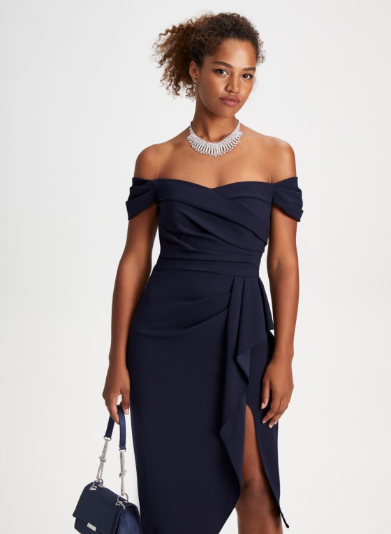 Off-the-Shoulder Ruffle Dress