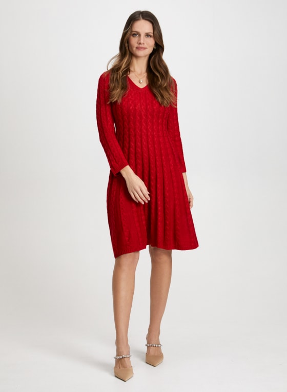 Cable Knit Sweater Dress