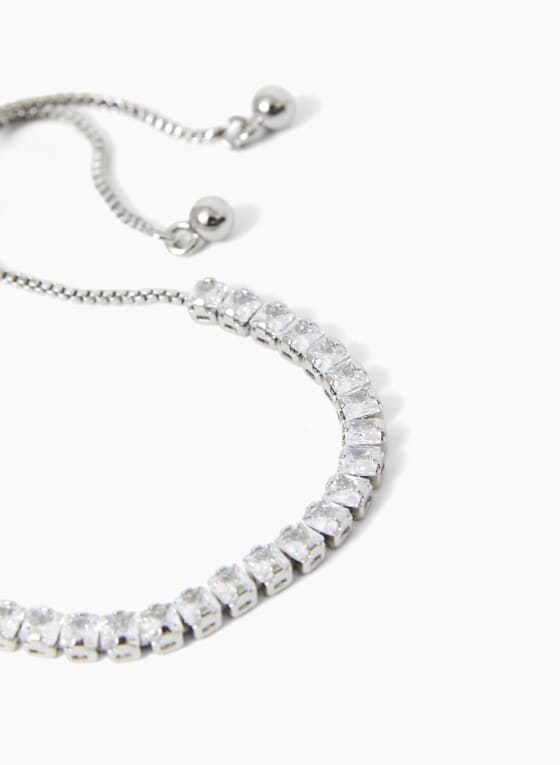 Adjustable Faceted Stone Bracelet