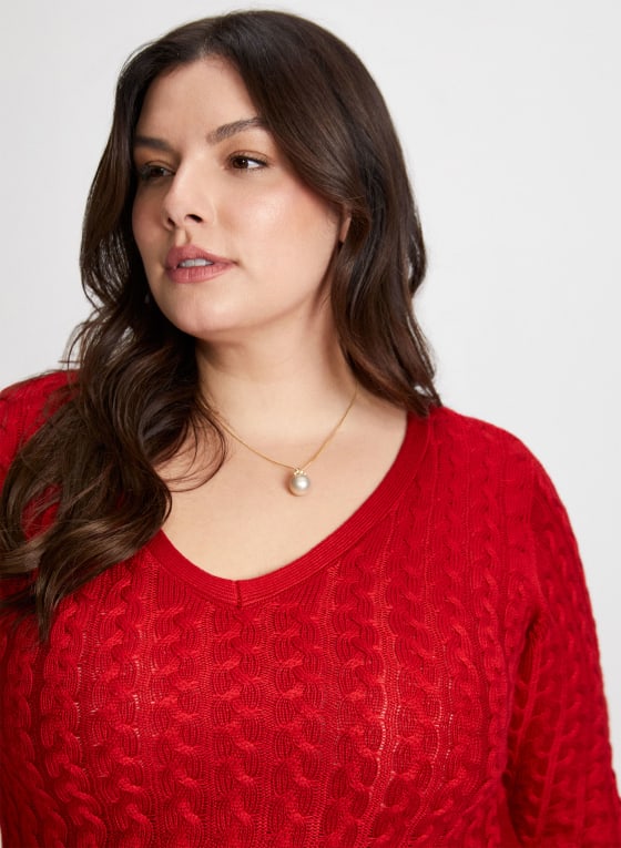 Cable Knit Sweater Dress