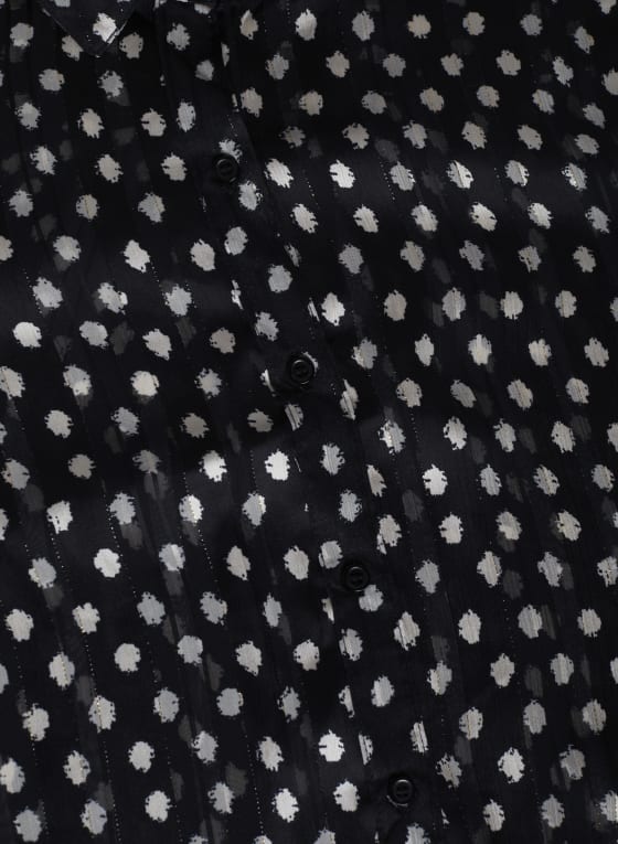 Button Down Dot Motif Tunic