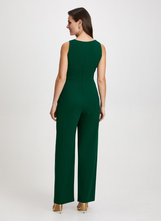 Sash Detail Split Wide Leg Jumpsuit