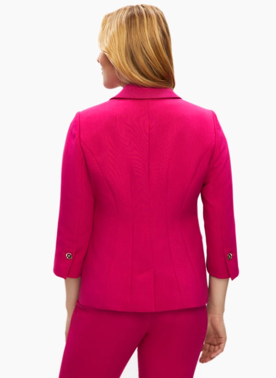 Button Detail 3/4 Sleeve Blazer