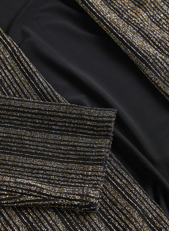 Metallic Stripe Fooler Top