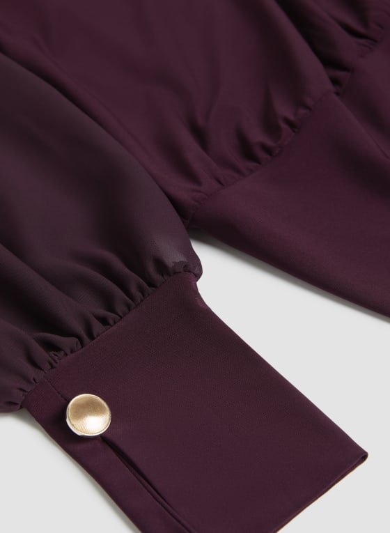 Boat Neck Long Sleeve Top