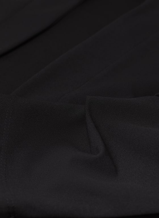 Pinched Sleeve Open Front Top