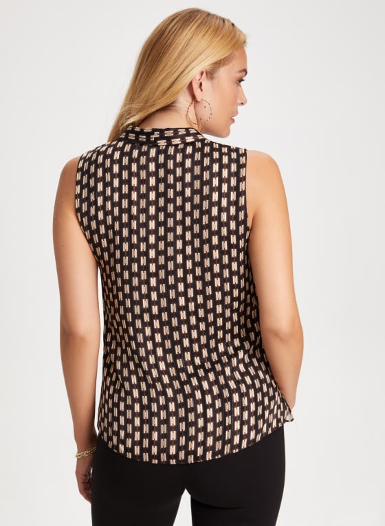 Geometric Print Blouse