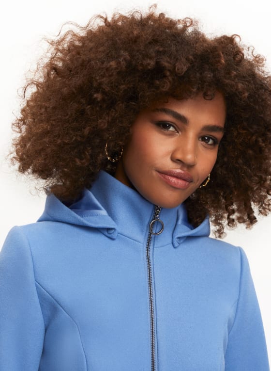 Stretch Wool Blend Coat