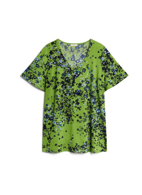 Floral Print Short Sleeve Top