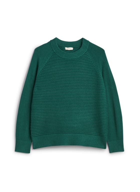 Mock Neck Ottoman Stitch Sweater