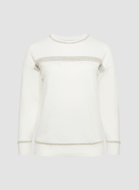 Pearl Detail Knit Sweater