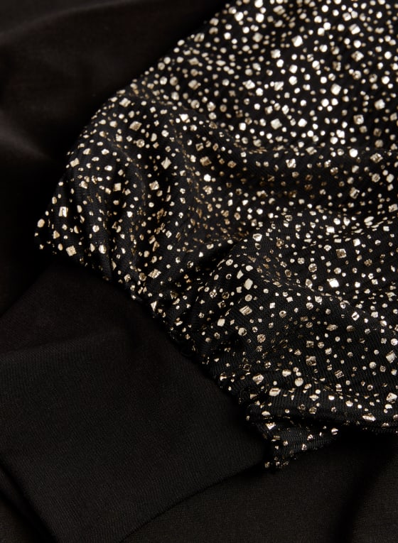 Blouse With Shimmer Sleeves