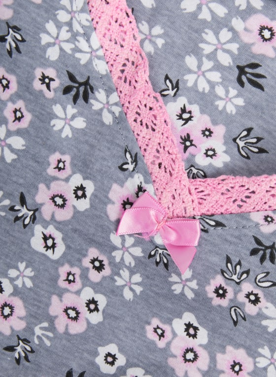 Floral Print Cotton Nightgown