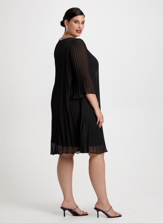 Joseph Ribkoff - Rhinestone Trim Chiffon Dress