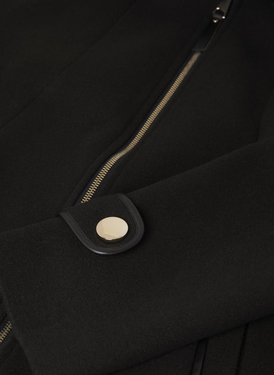 Stretch Wool Blend Coat