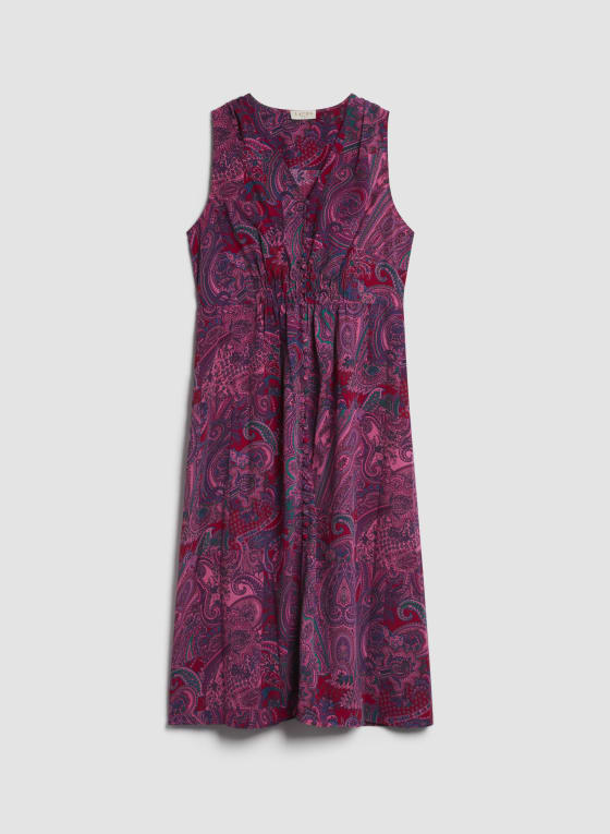 Paisley Print Midi Day Dress