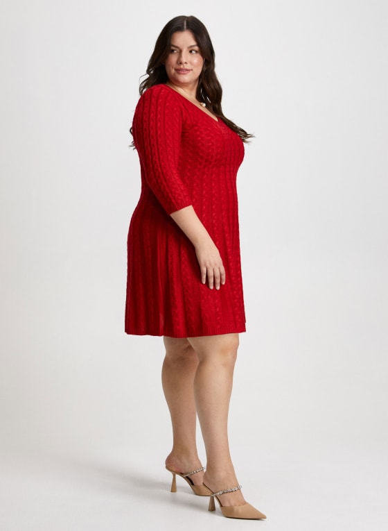 Cable Knit Sweater Dress