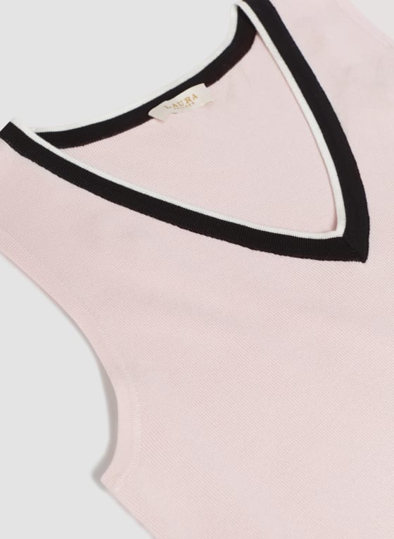 Sleeveless V-Neck Sweater