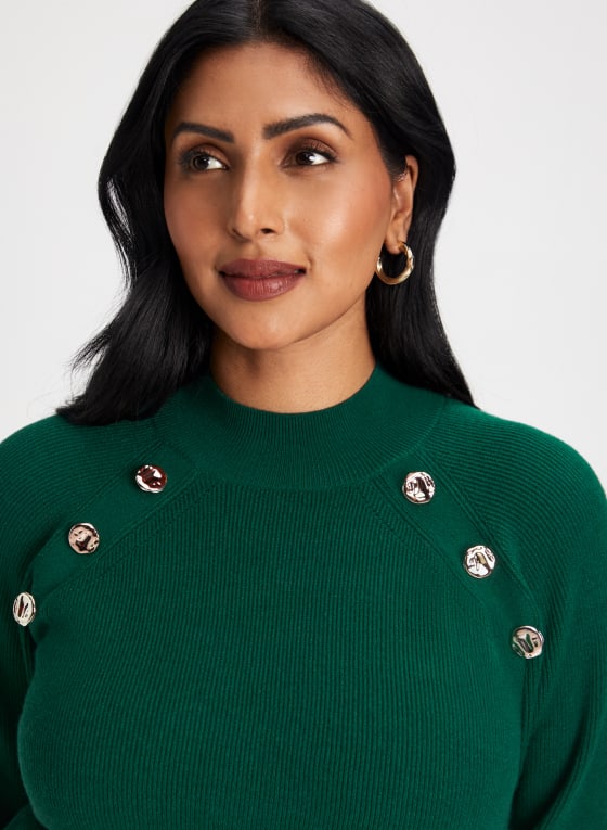 Mock Neck Tunic Sweater