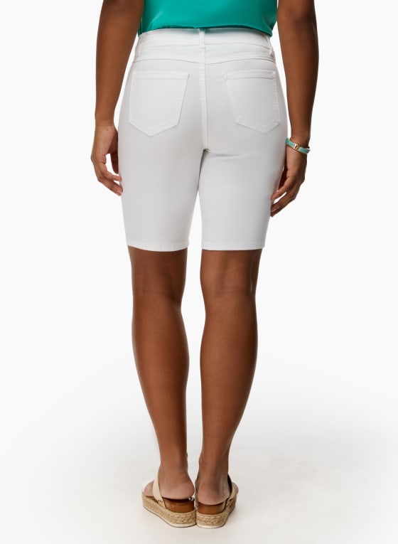 Embroidered Denim Shorts